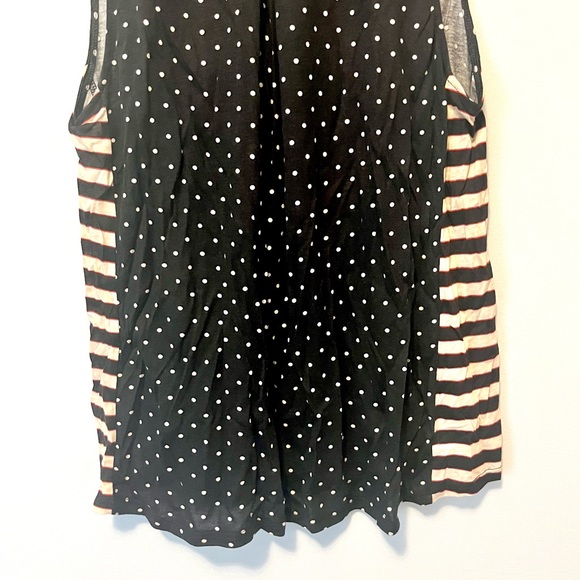 🍭 3/$30 Anthropologie colorful embroidered top stripes & polka dot print - Picture 12 of 15